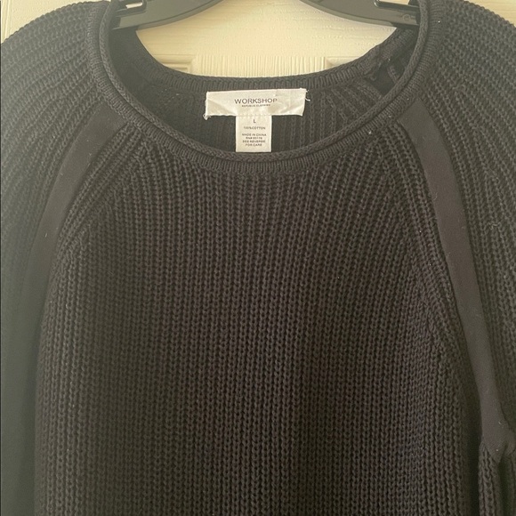 Workshop BLACK 100% cotton pullover sweater size L - Picture 4 of 9